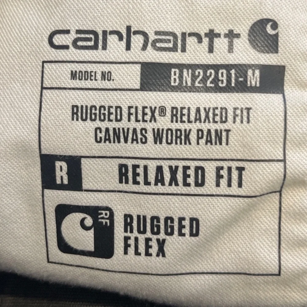 Carhartt Mens BN2291-M Rugged Flex Relaxed Fit‎ Canvas Work Pants Grey 40x28